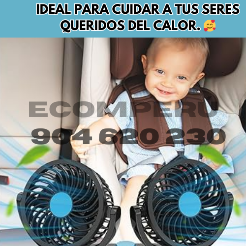 AIRE PRO DUAL™️- VENTILADOR DOBLE AUTO 360🔥